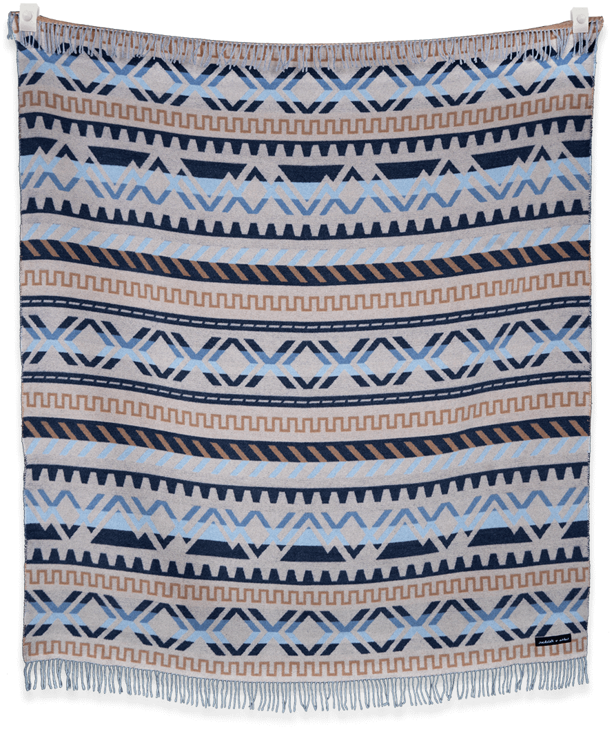 Sackcloth and Ashes Ridgeline Alps Recycled Wool Throw Blanket