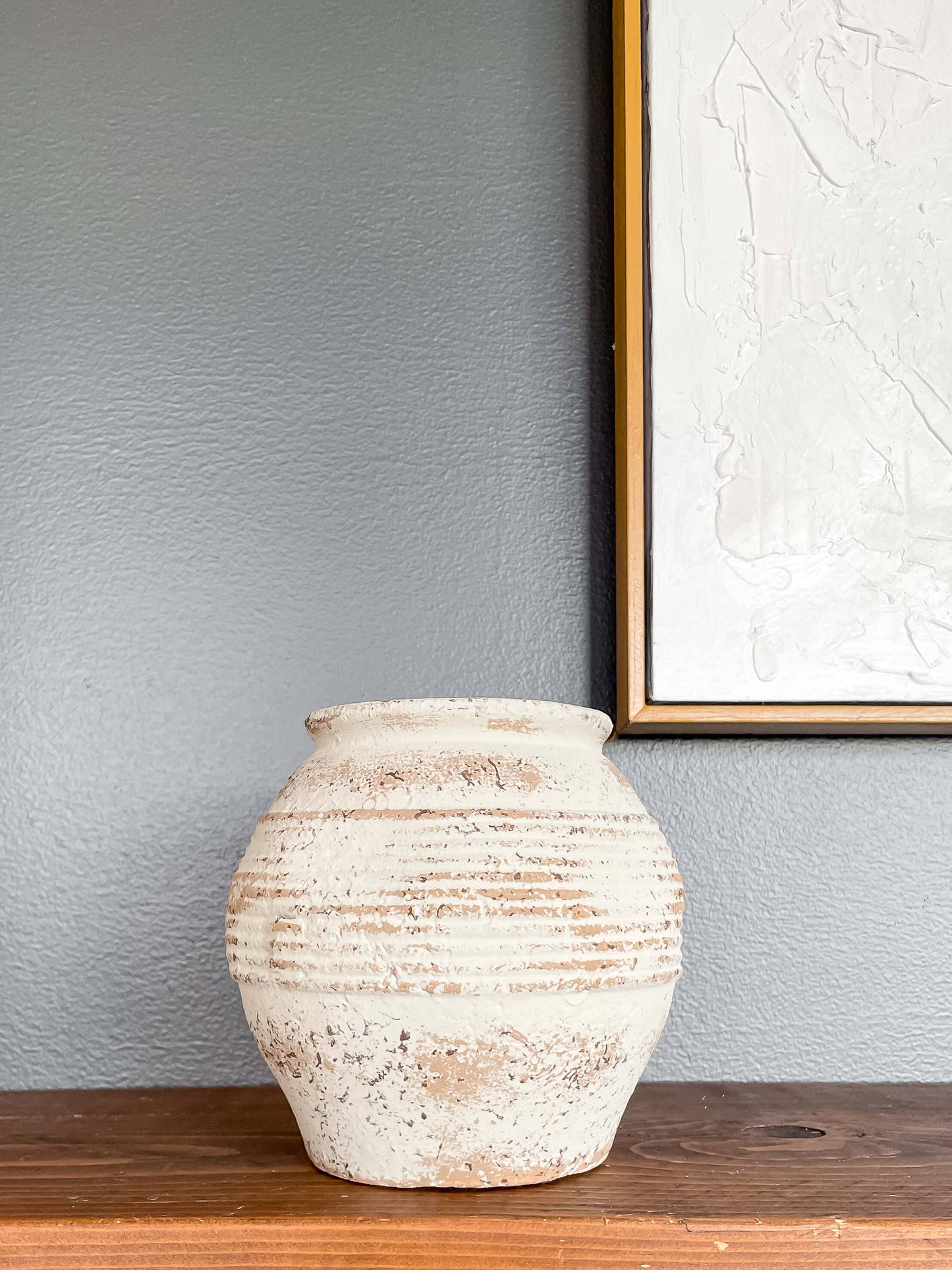 Toscana Rustic Vintage-Style Terracotta Vase with Aged Look