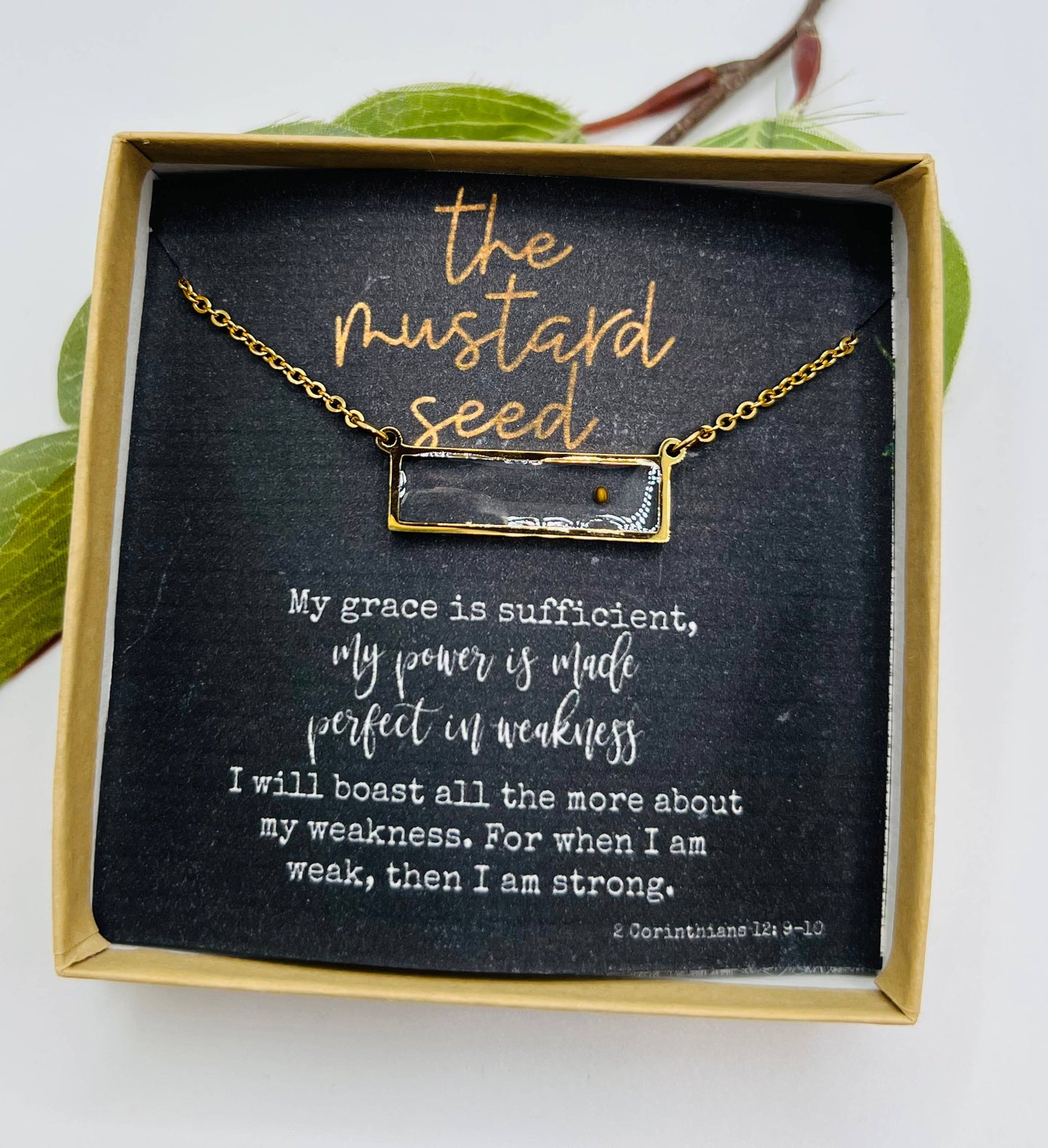 Mustard Seed Necklace, Faith Gift, Encouragement Gift
