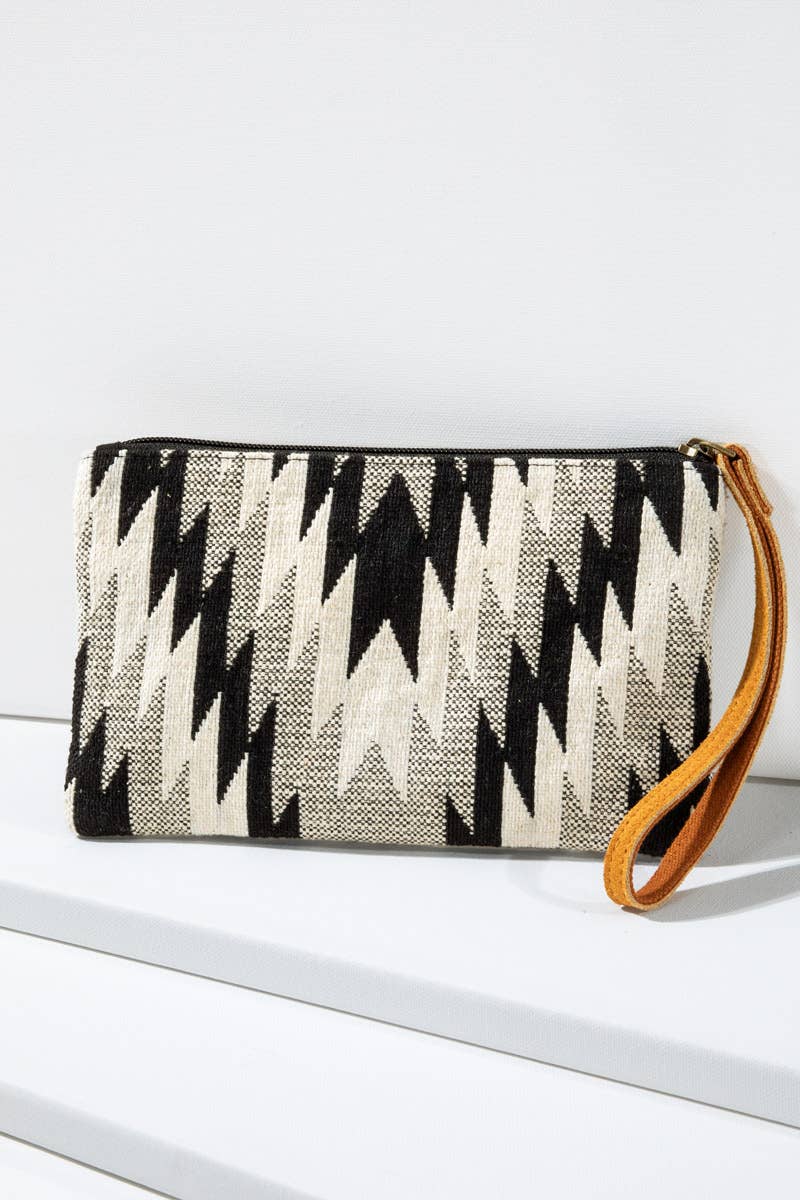 Wren Handmade Ethnic Pattern Clutch Beaded Wristlet
