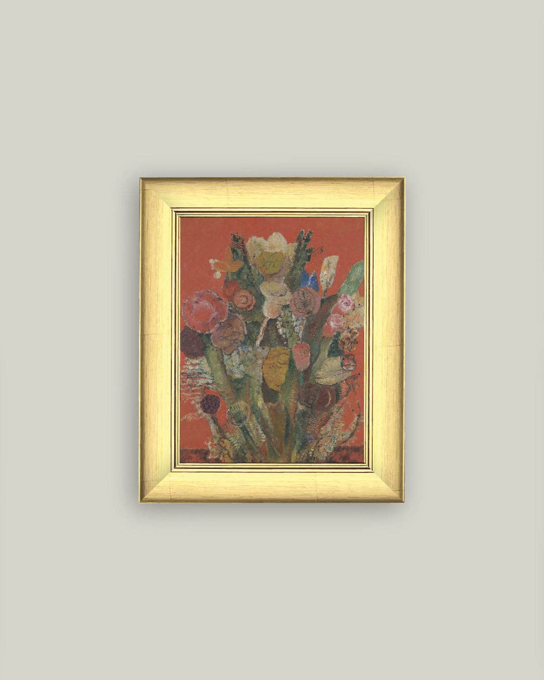 Eccentric Bouquet Framed Antique Art