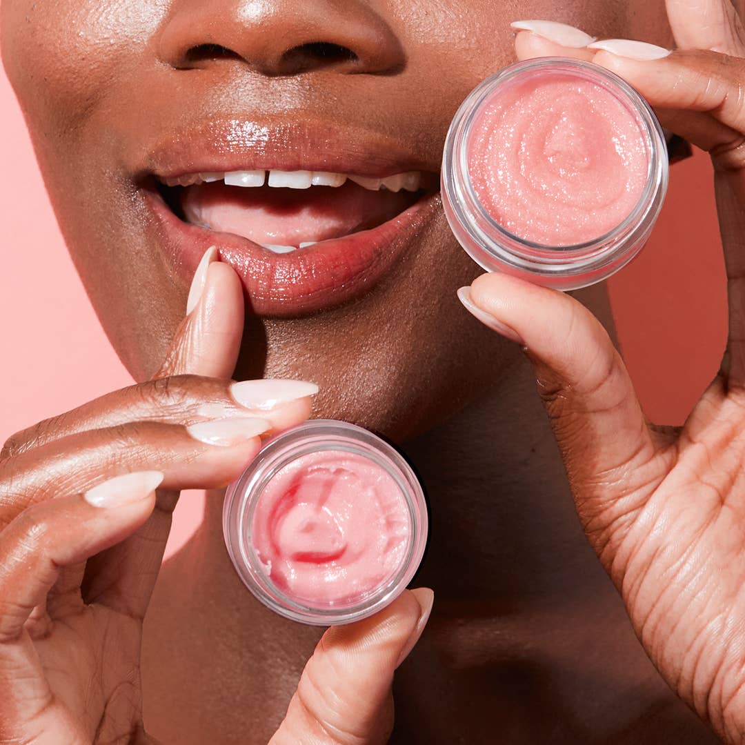 Pink Champagne Lip Care Set + Lip Scrubber NCLA