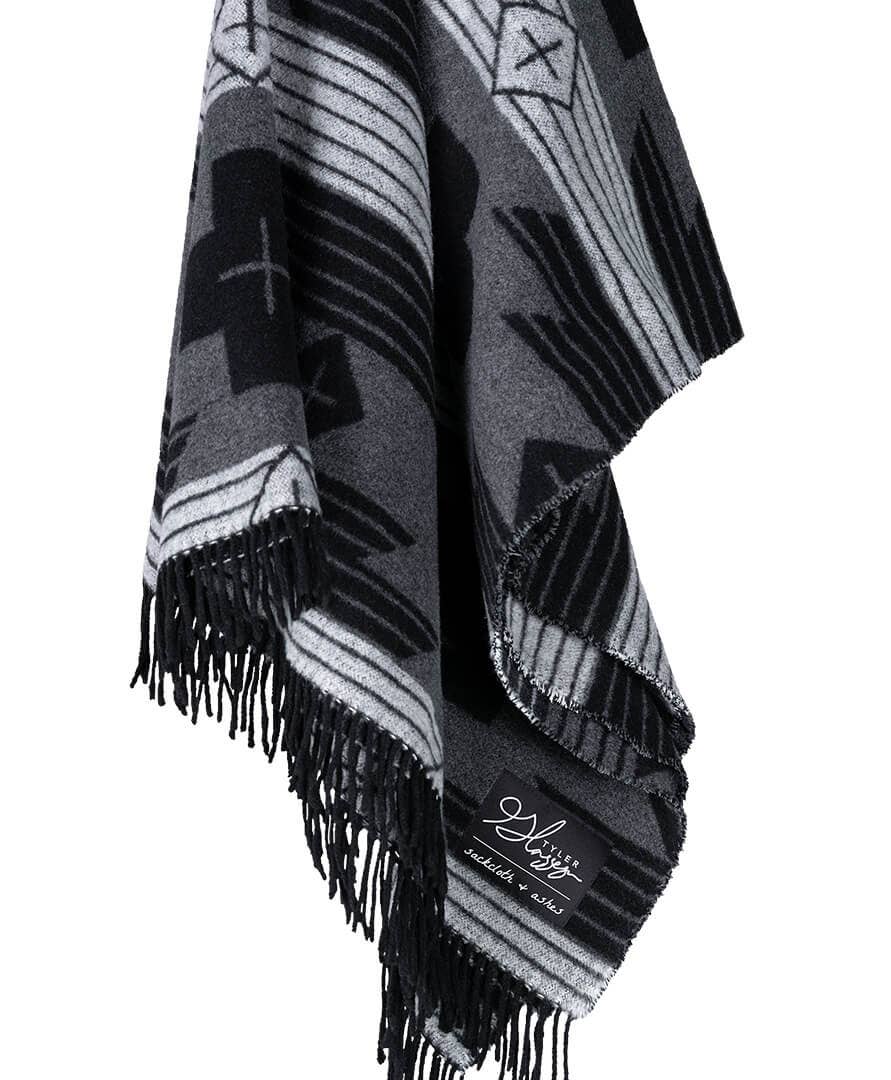 SackCloth and Ashes Blanket Wool Blend Legacy Jet Dreams