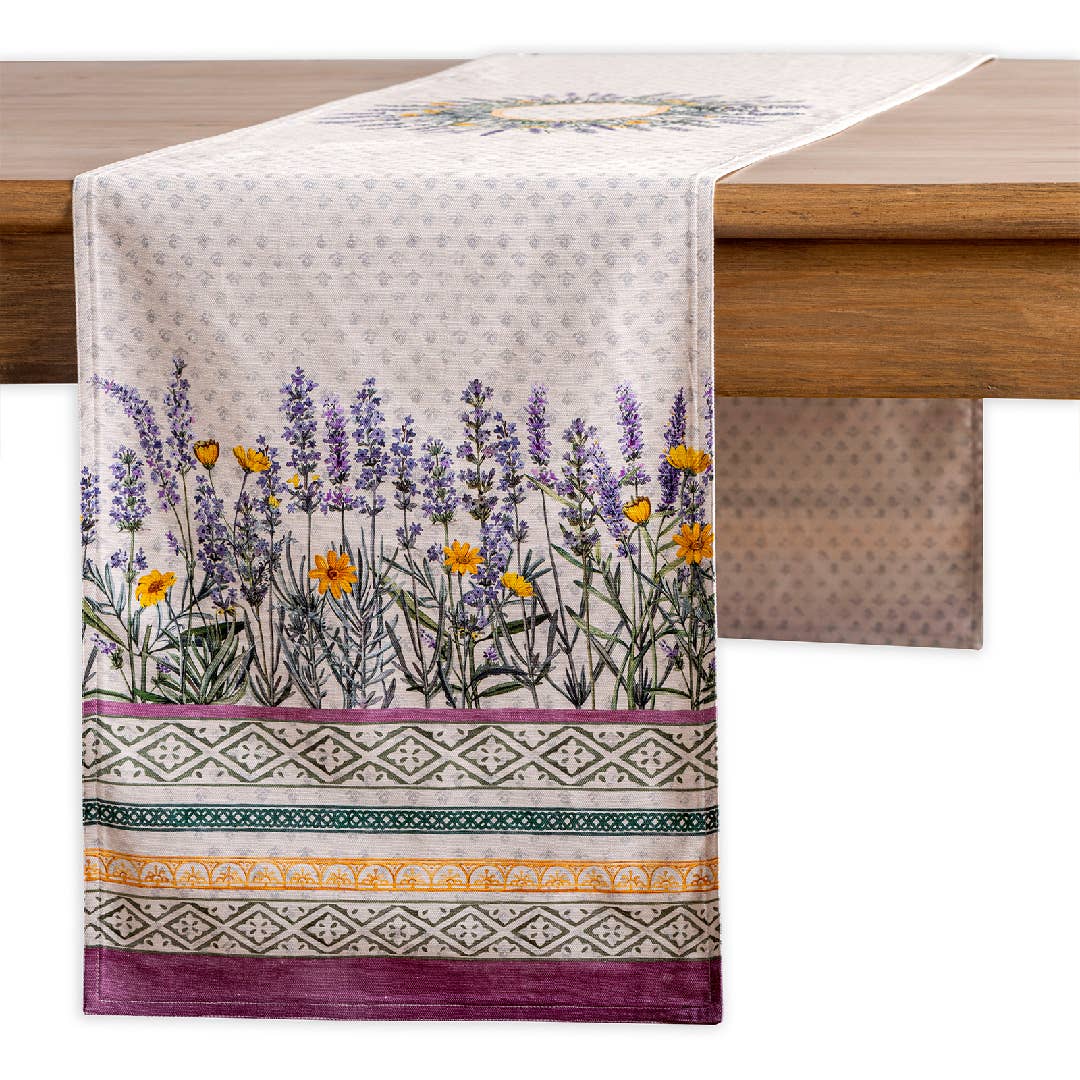 Fanny Lavender 100% Cotton Table Runner