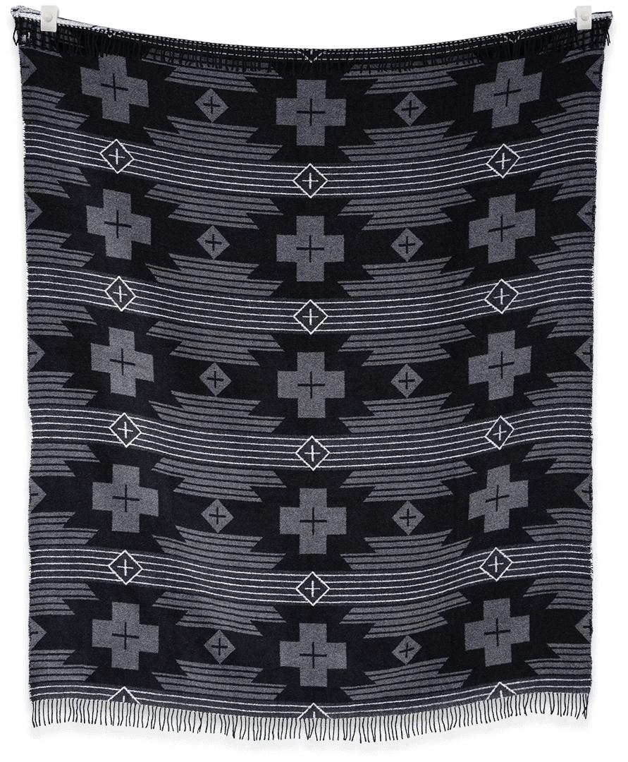 SackCloth and Ashes Blanket Wool Blend Legacy Jet Dreams