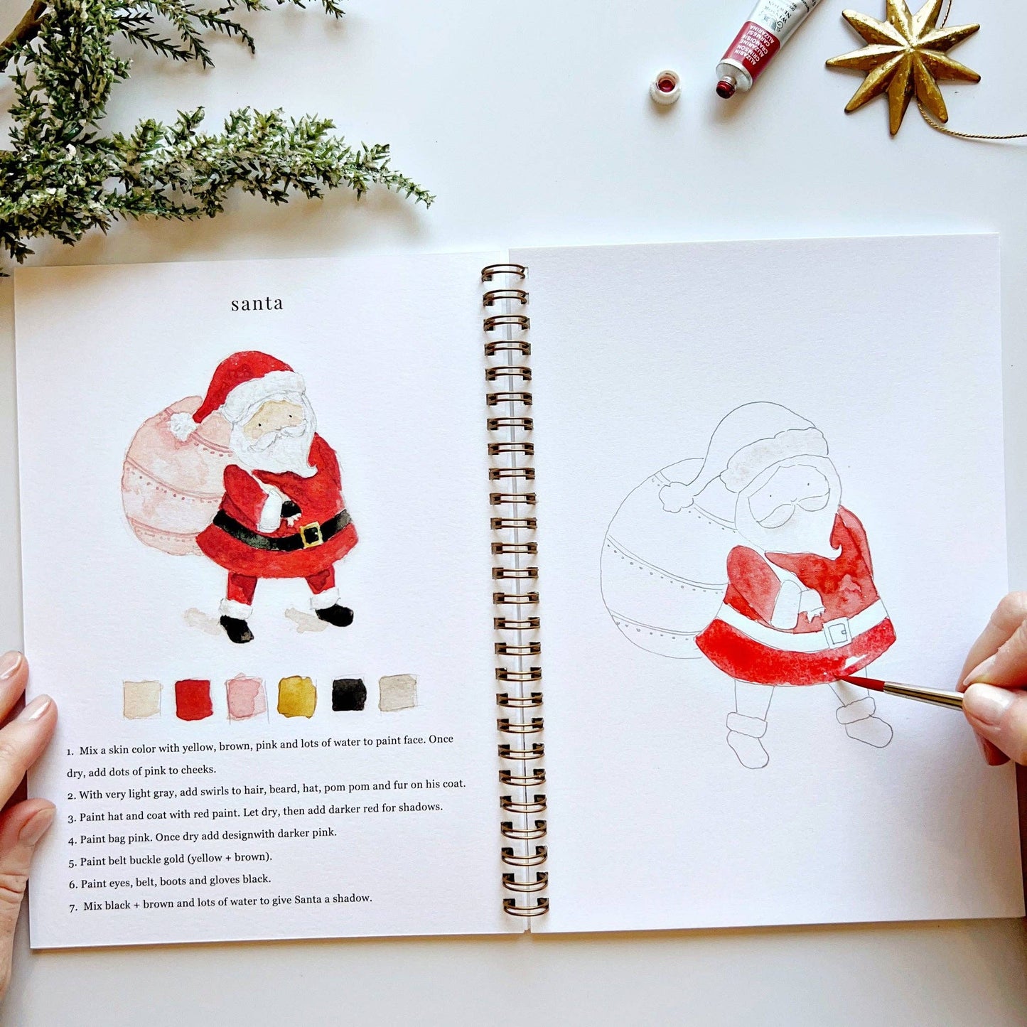 Emily Lex Studios Christmas watercolor workbook