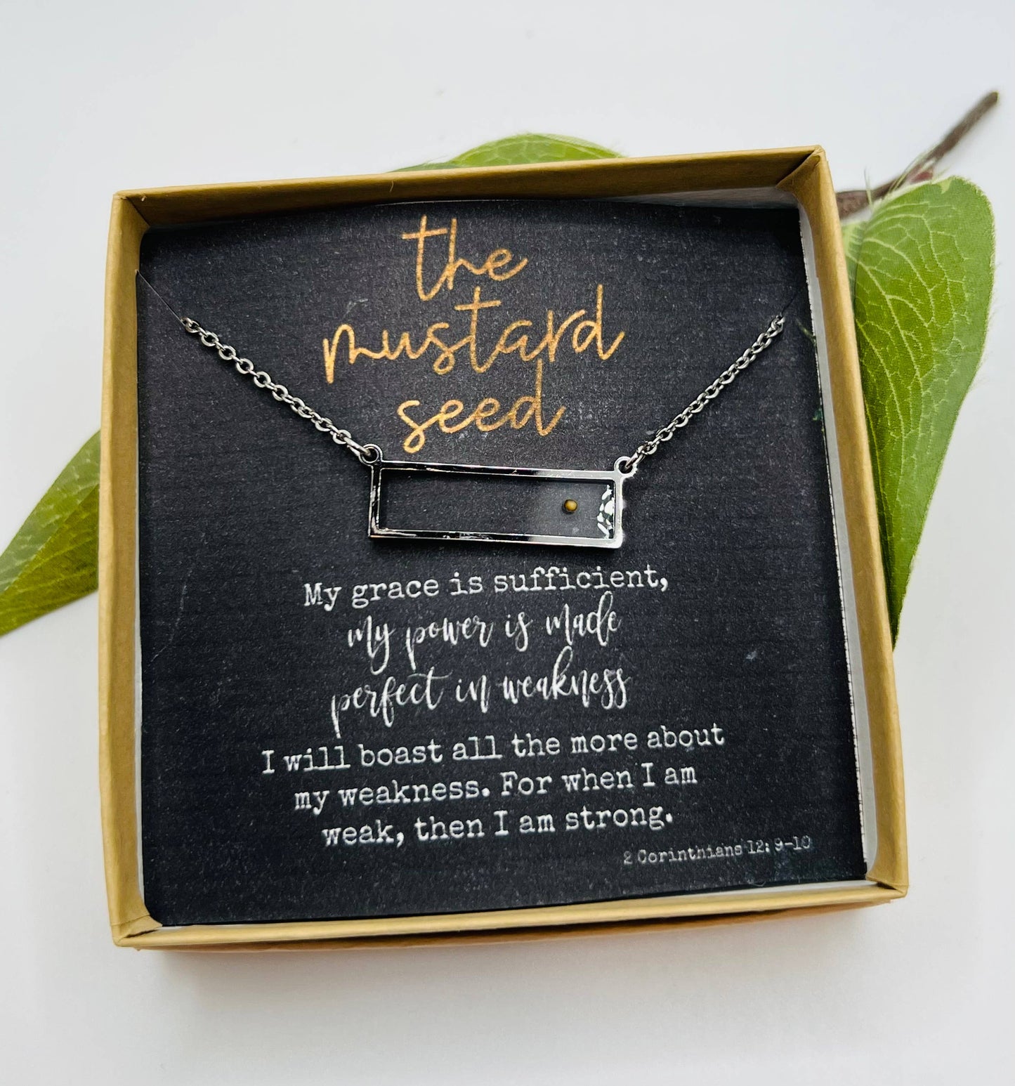 Mustard Seed Necklace, Faith Gift, Encouragement Gift