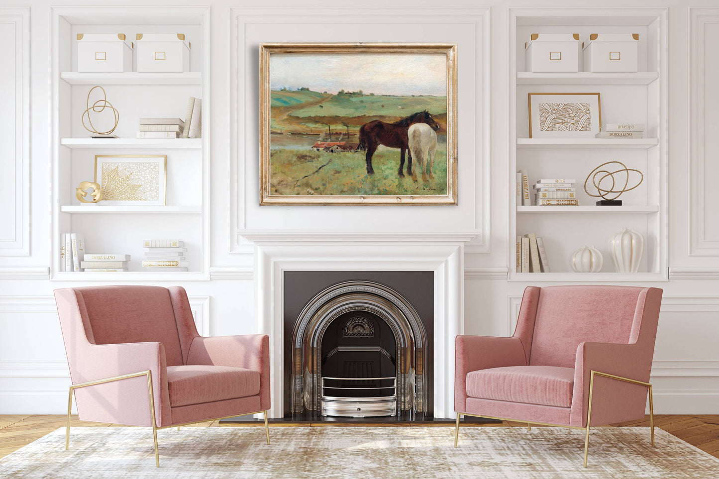 Vintage Western Horse Painting | Desert Wall Art