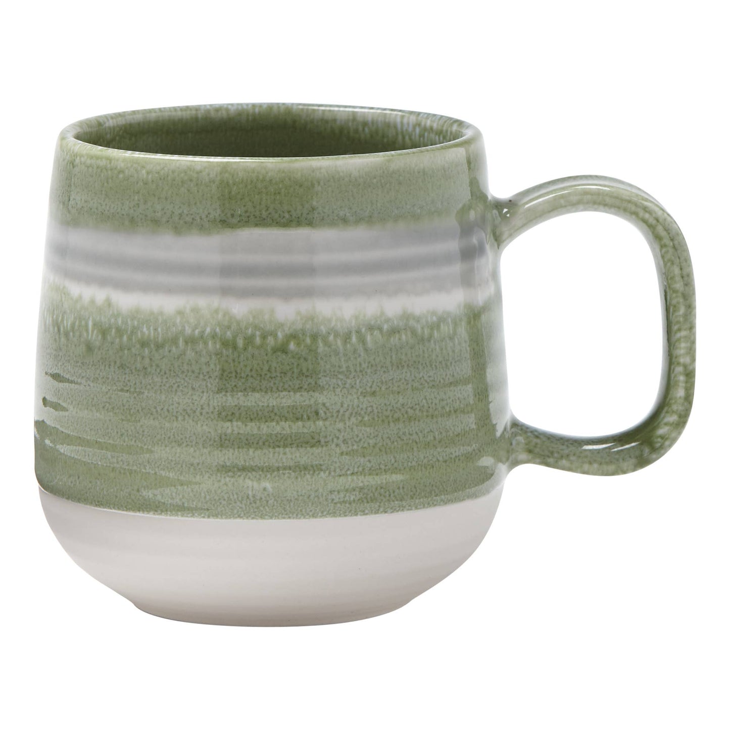 Glen Ribbed Reactive Glaze Mug - Green, Multi