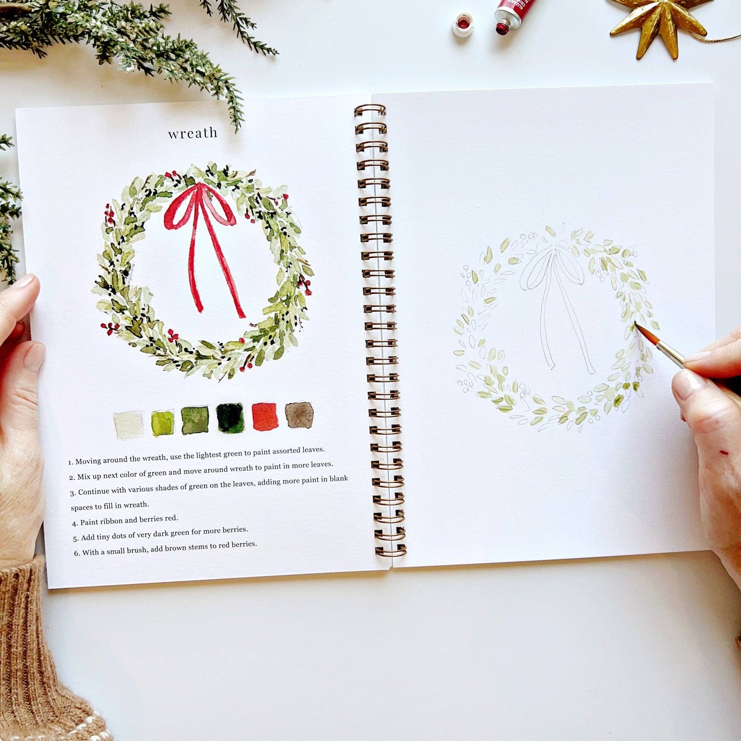 Emily Lex Studios Christmas watercolor workbook