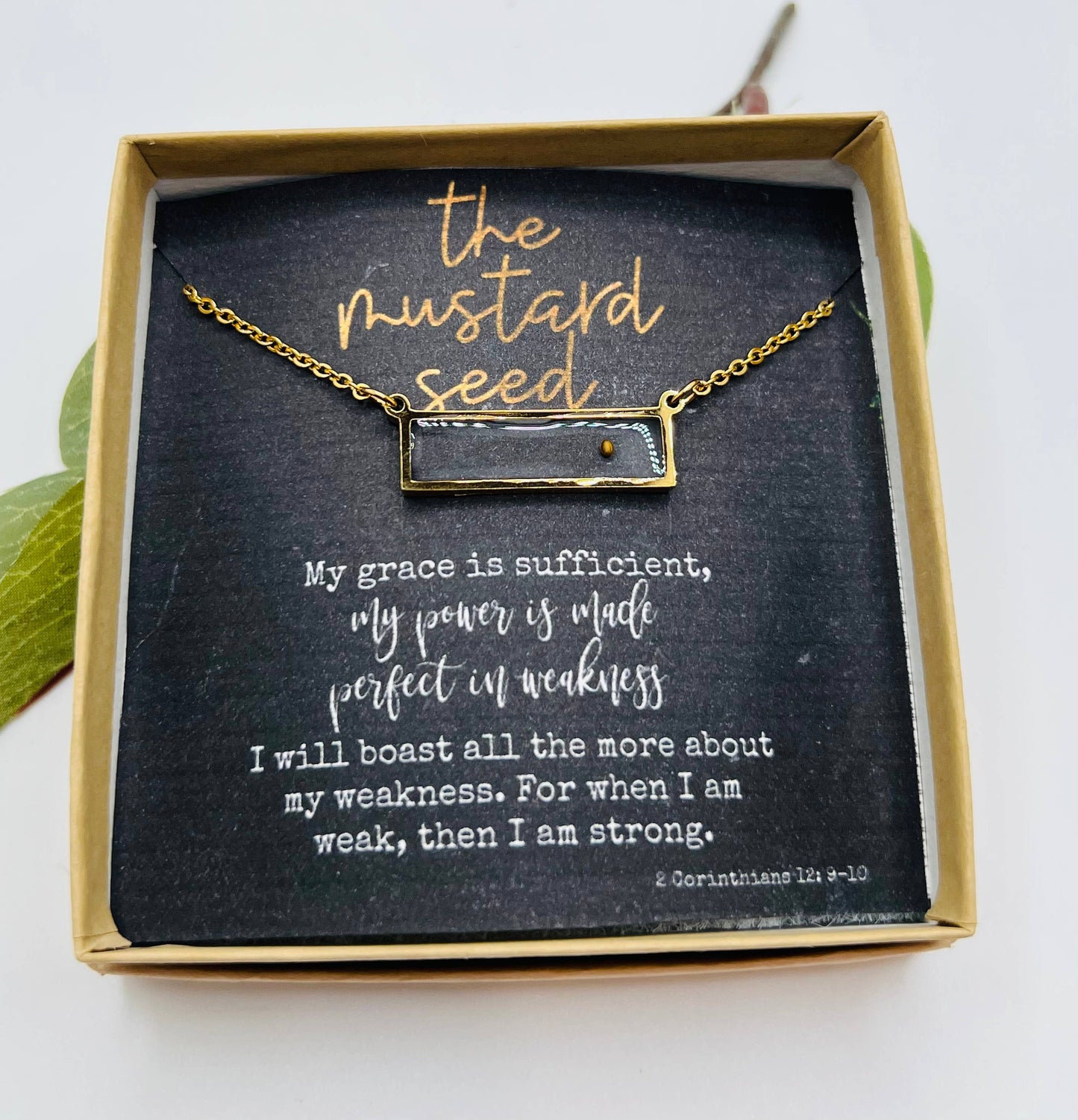 Mustard Seed Necklace, Faith Gift, Encouragement Gift