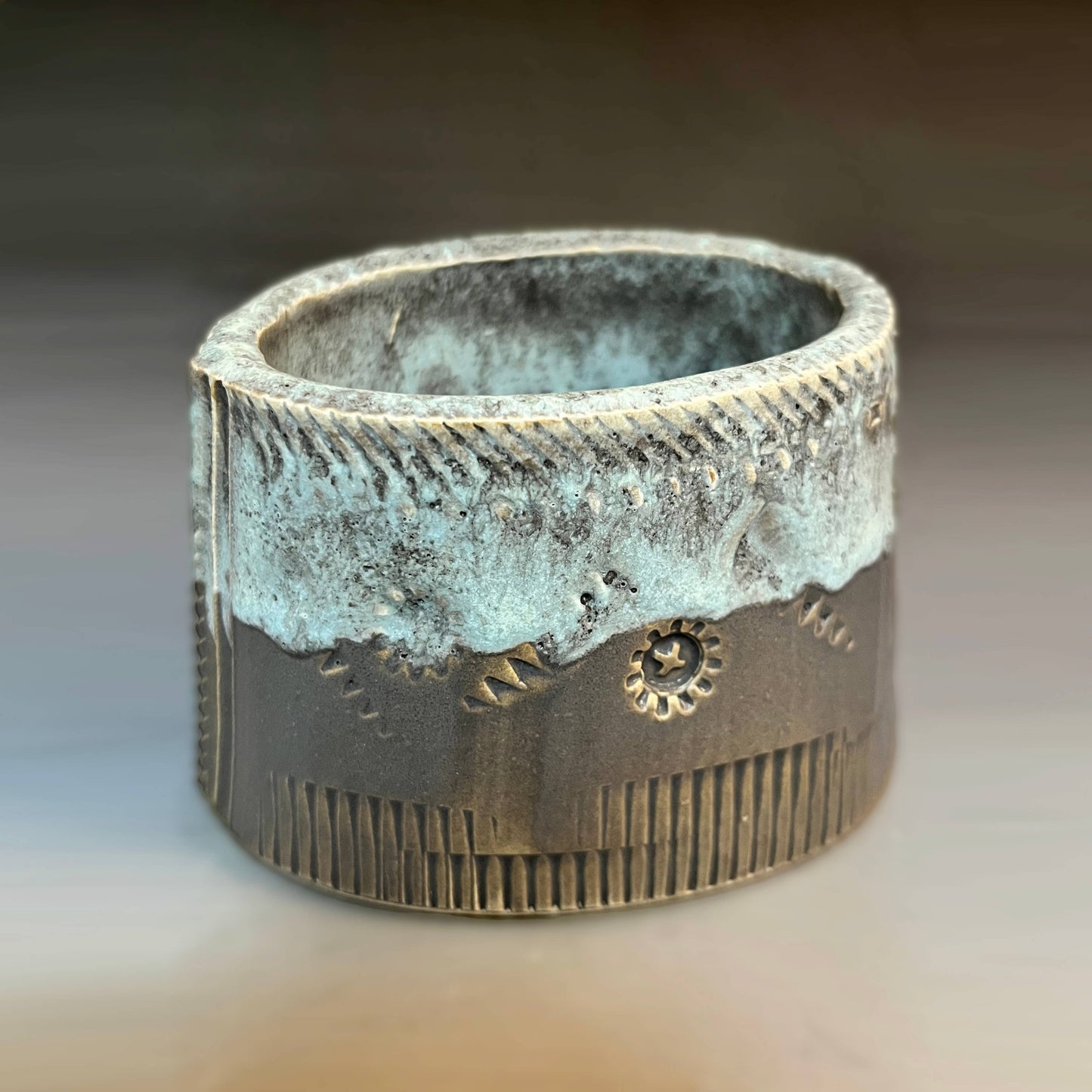 Macone Clay / Spooner Creek Green Mini Planter Stoneware