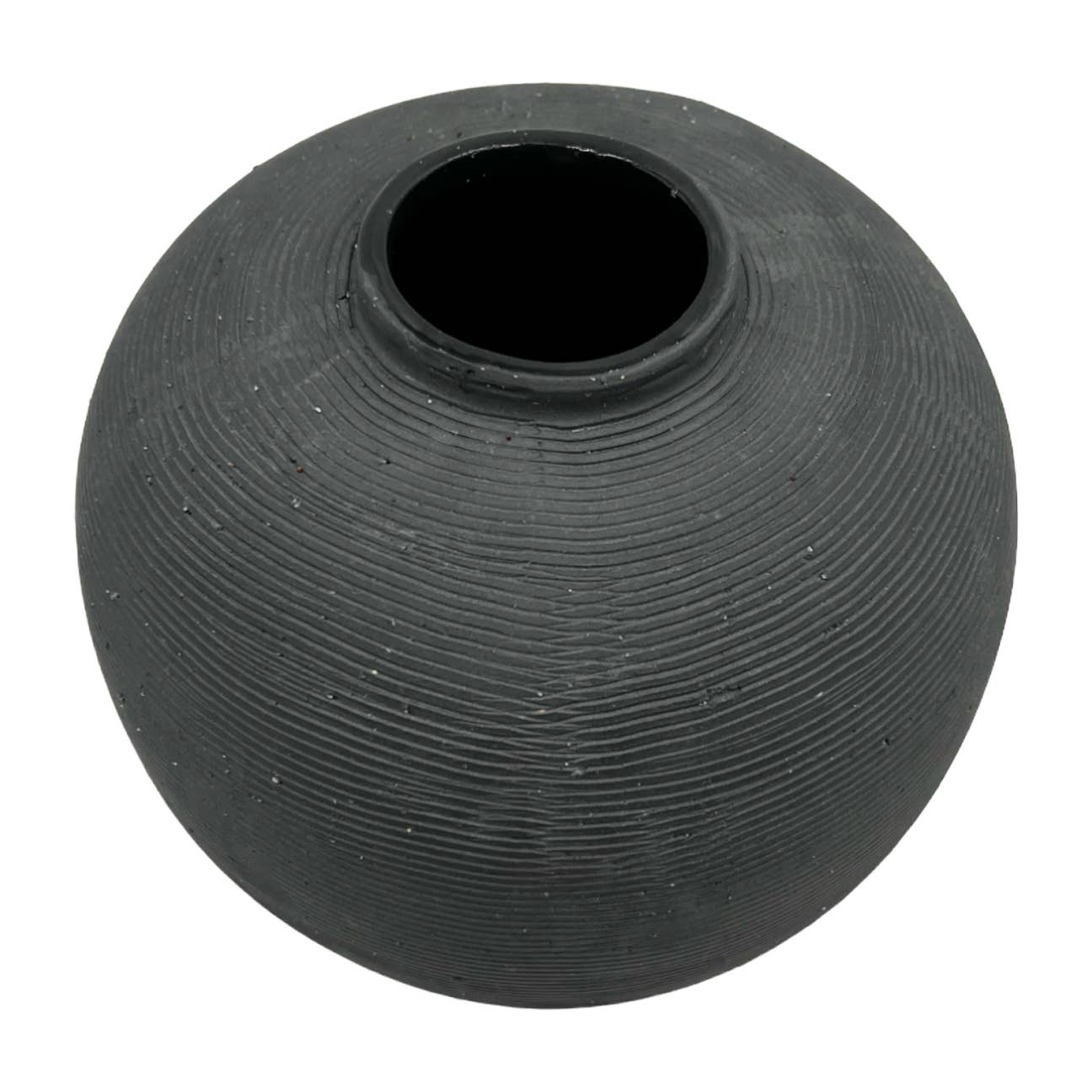 7" High Modern Ceramic Vase in Gray