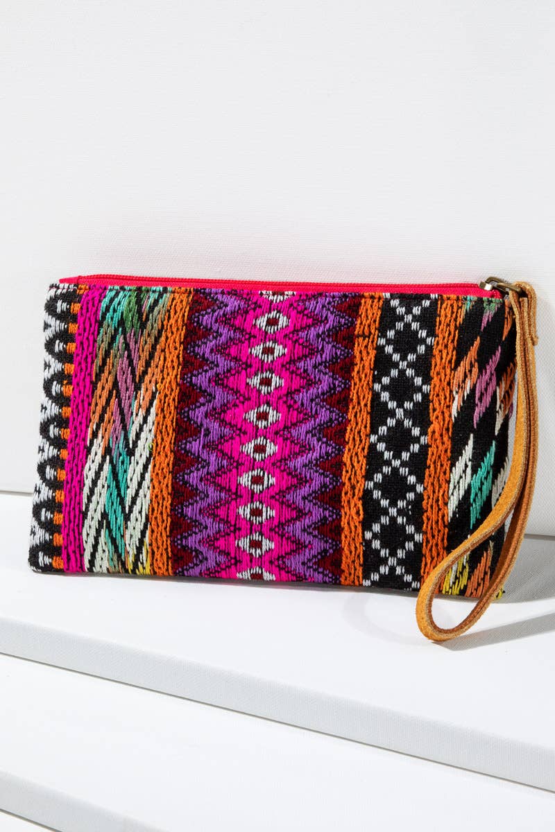 Handmade Ethnic Pattern Clutch Beaded Wristlet