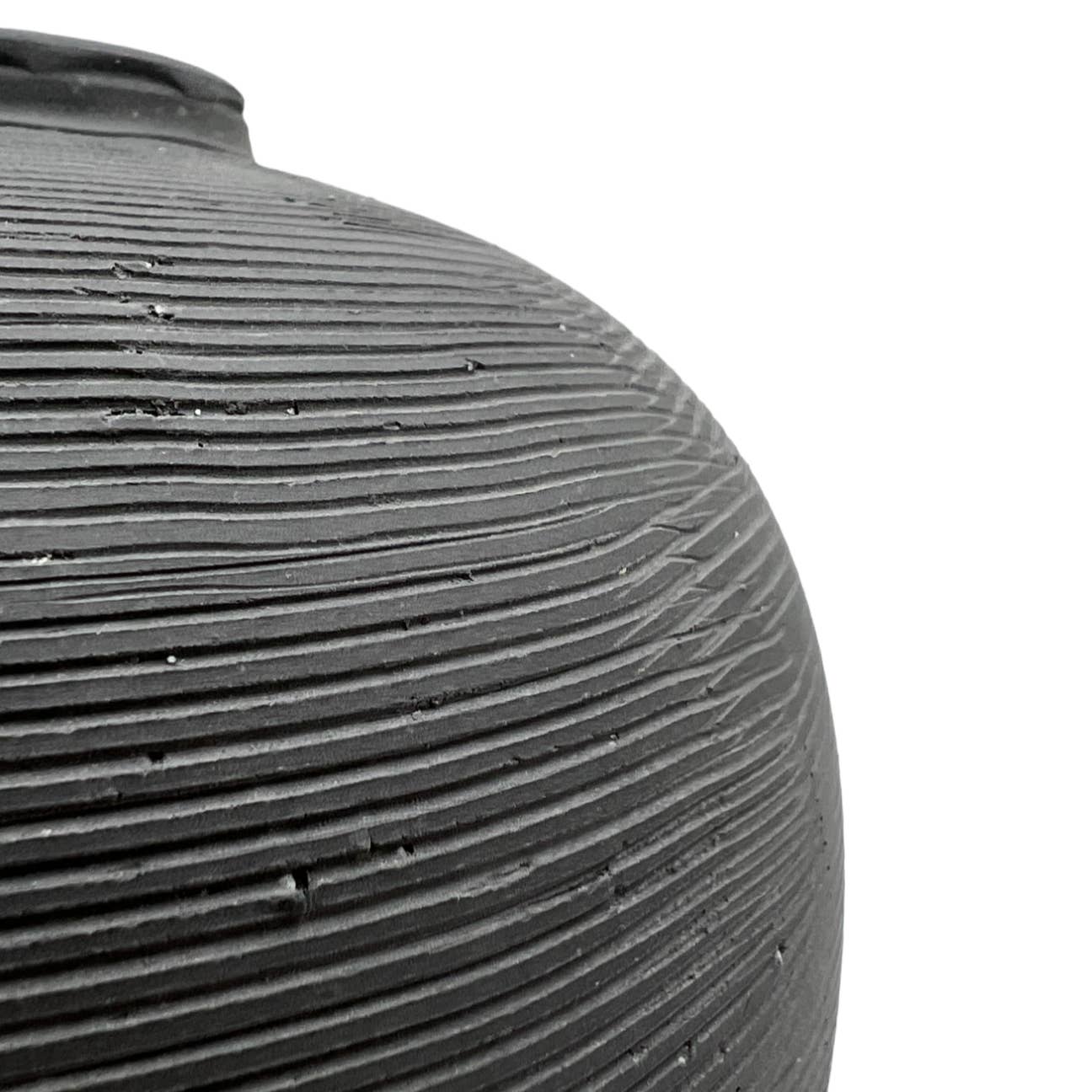 7" High Modern Ceramic Vase in Gray