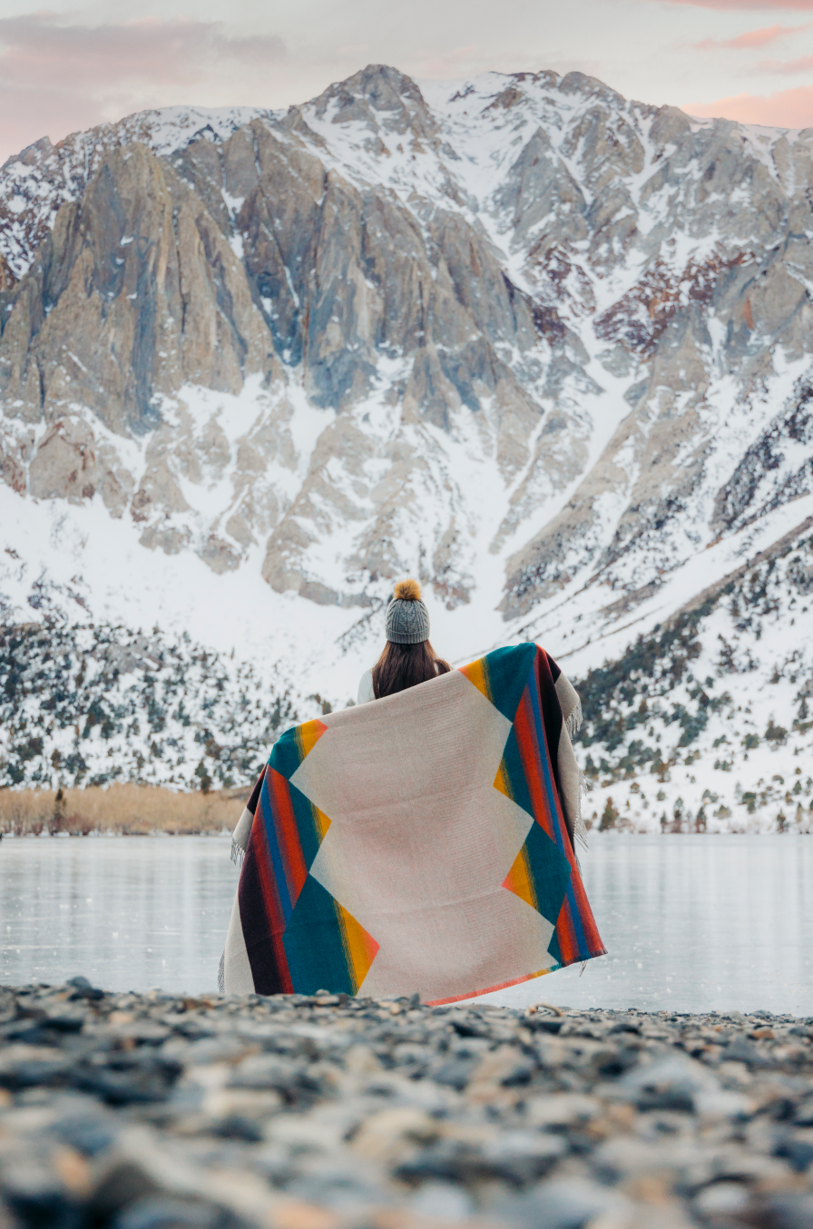 Sackcloth & Ashes Wool Blanket Mountain Tropic