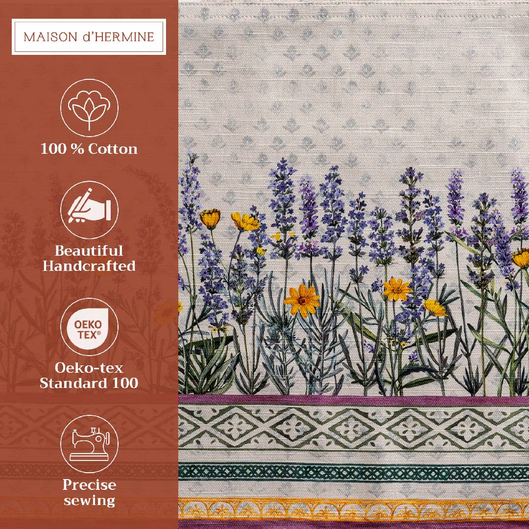 Fanny Lavender 100% Cotton Placemats 13" X 19" - Set Of 4