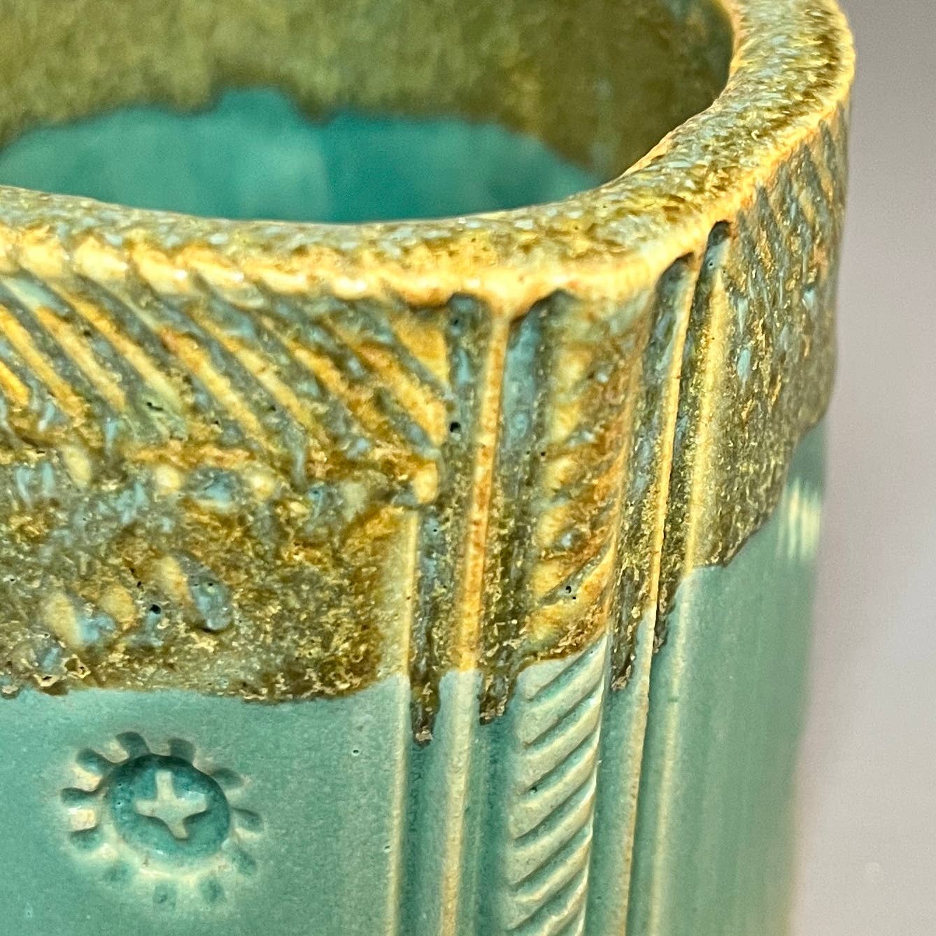 Macone Clay / Spooner Creek Green Mini Planter Stoneware