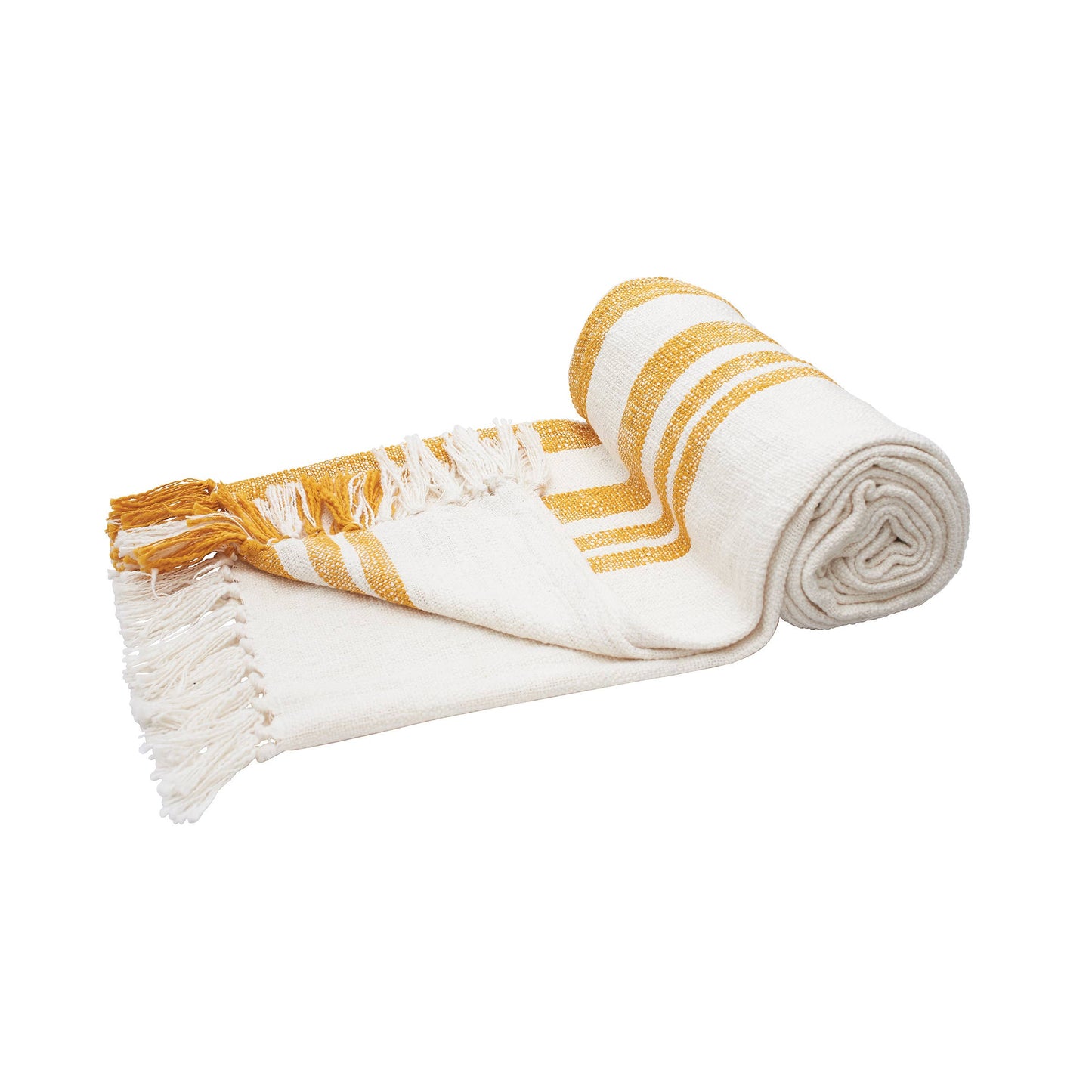 Ochre striped tassel lightweight black