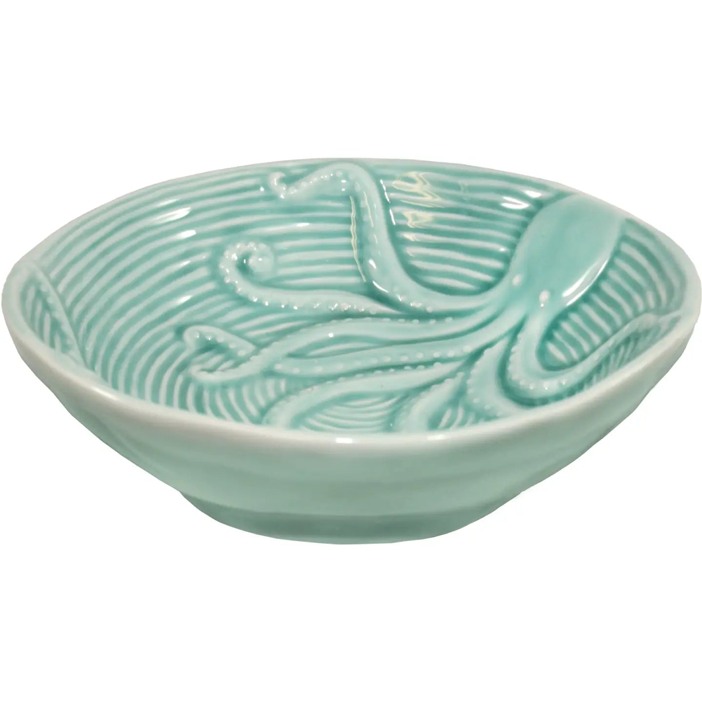 Octopus Cove Round Tray Ceramic trinket dish