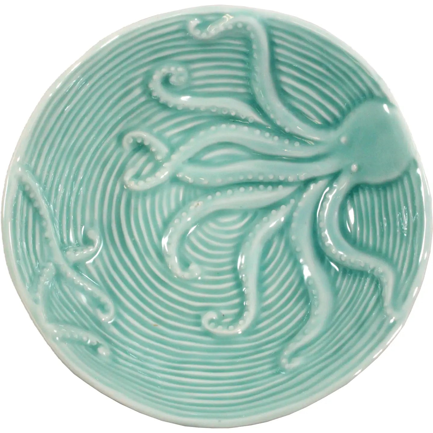 Octopus Cove Round Tray Ceramic trinket dish