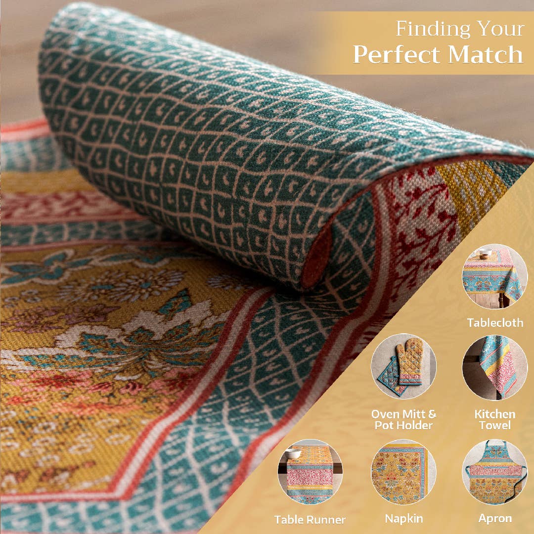 Marquise 100% Cotton Placemats 13" X 19" - Set Of 4