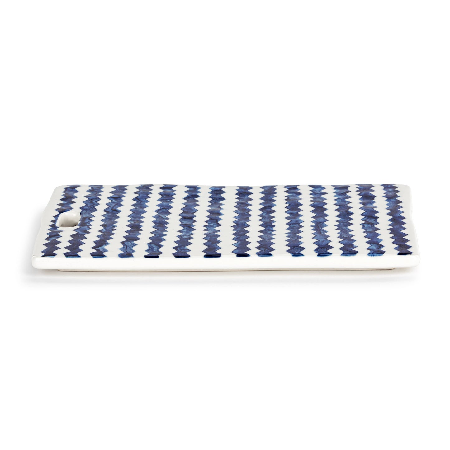 Hand Painted Ceramic Zig Zag Stripe Cutting Board