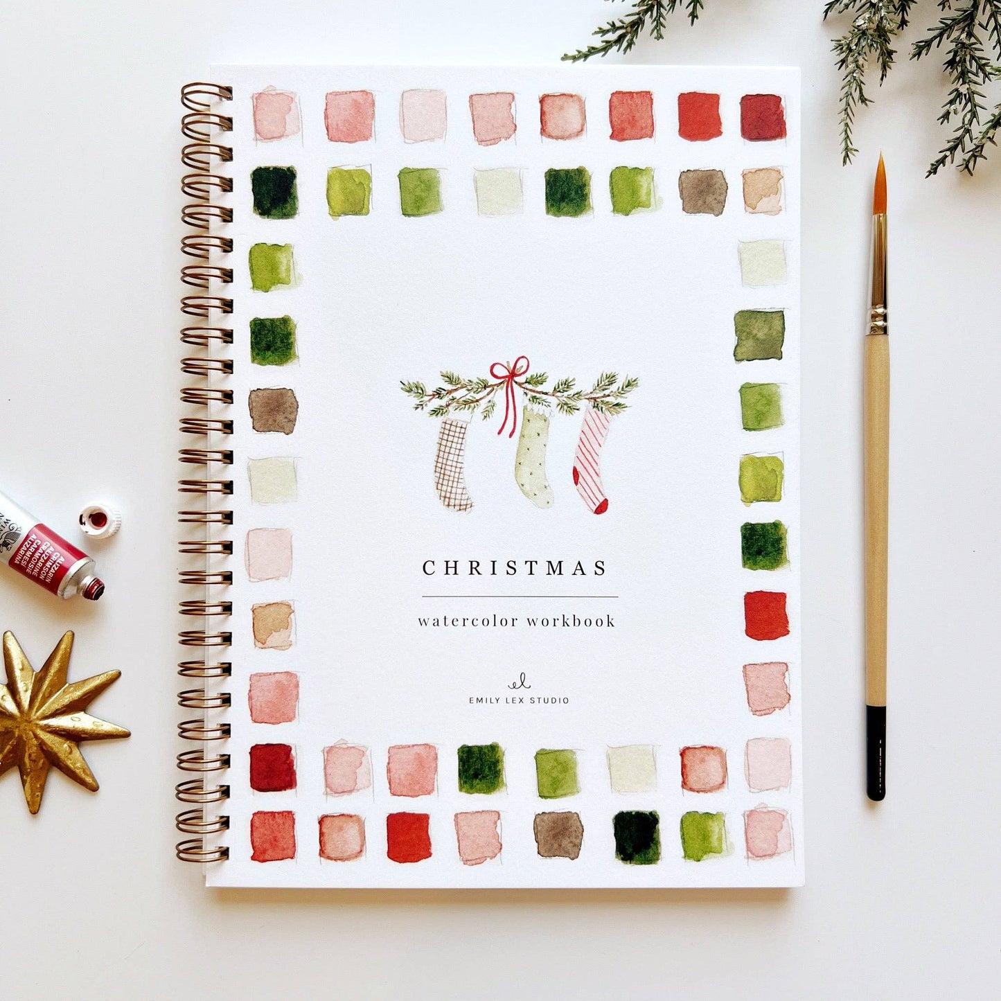 Emily Lex Studios Christmas watercolor workbook