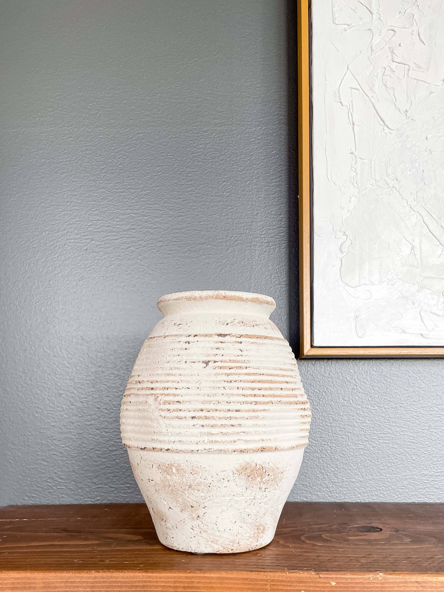 Toscana Rustic Vintage-Style Terracotta Vase with Aged Look