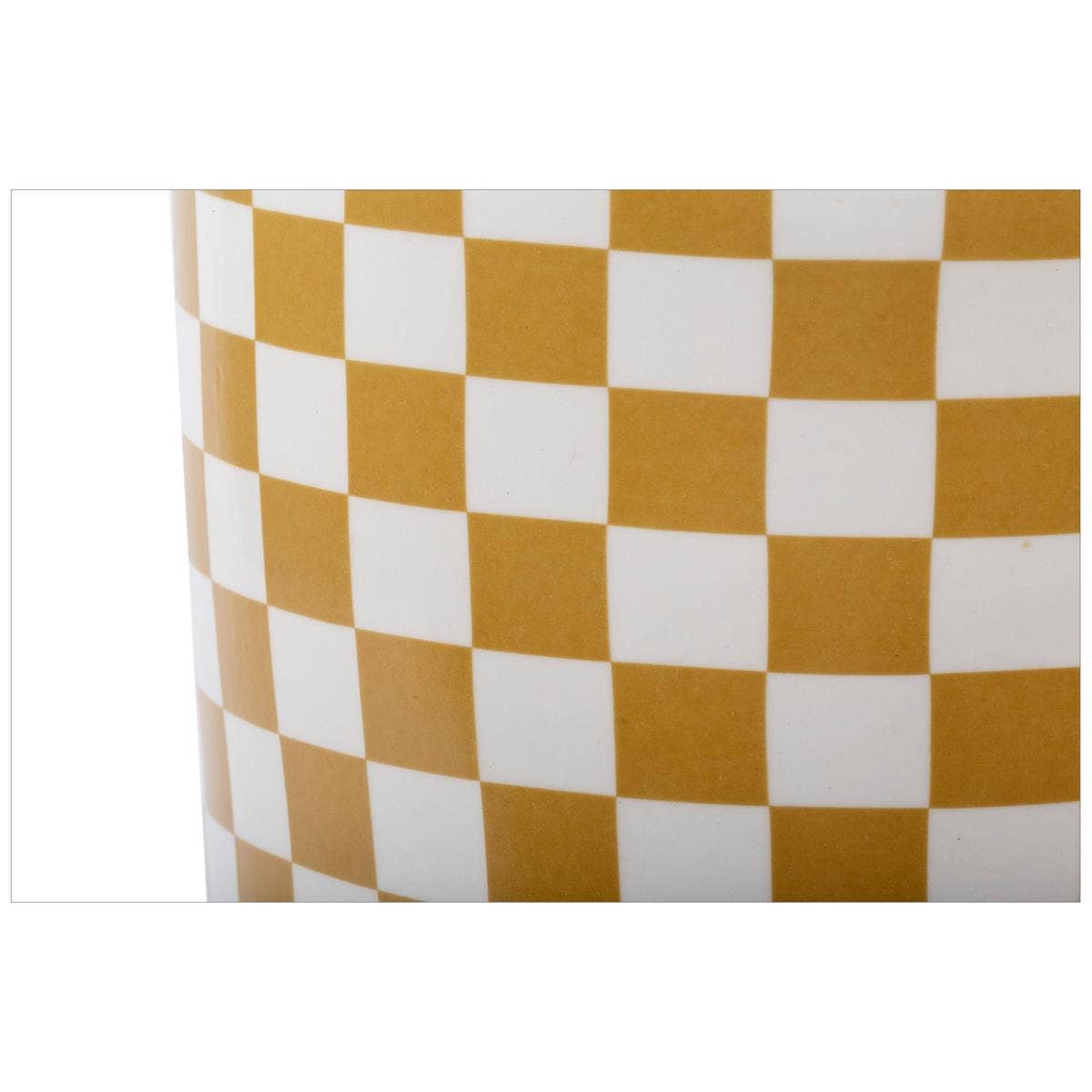 Truu Design Stylish Checkered Ceramic Planter, 5.6"D x 5.1"H