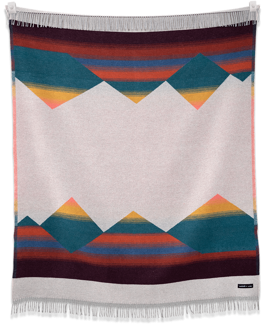 Sackcloth & Ashes Wool Blanket Mountain Tropic