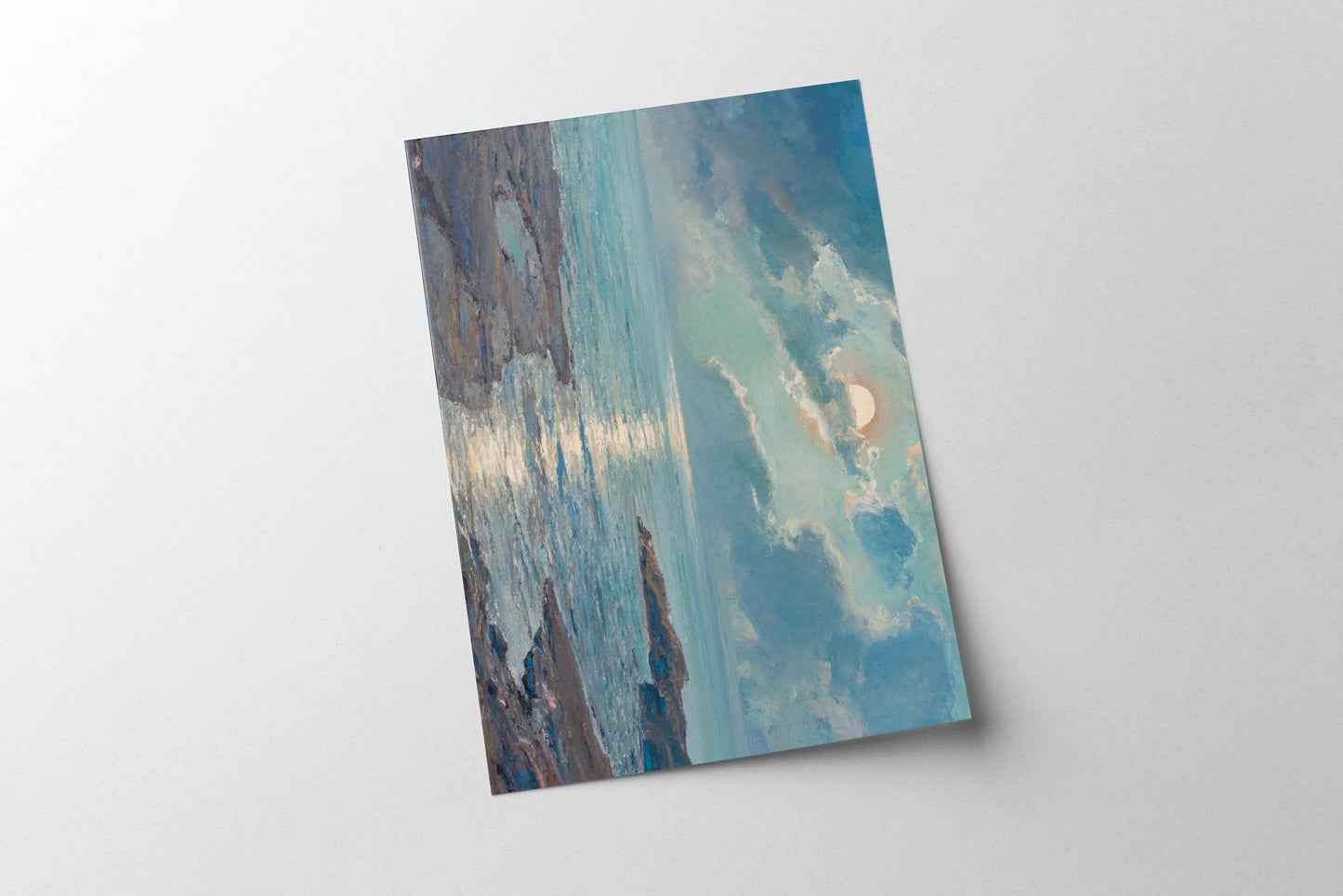 Moon Reflection Meditation Art Print | Yoga Wall Art