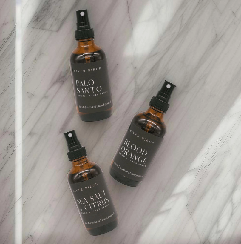 Sage + White Pine - 4 oz Amber Glass Room + Linen Spray