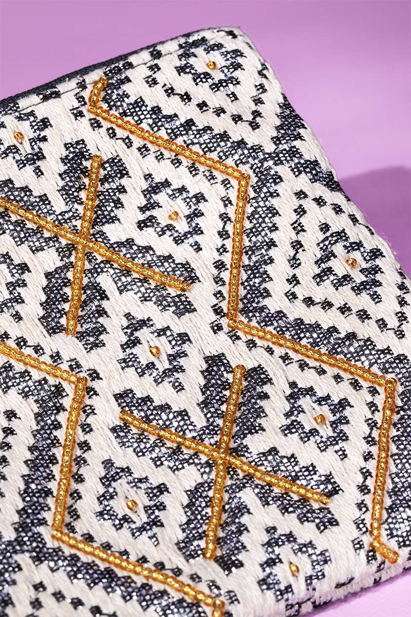 Handmade Colorado Ethnic Pattern Clutch beaded Wristlet