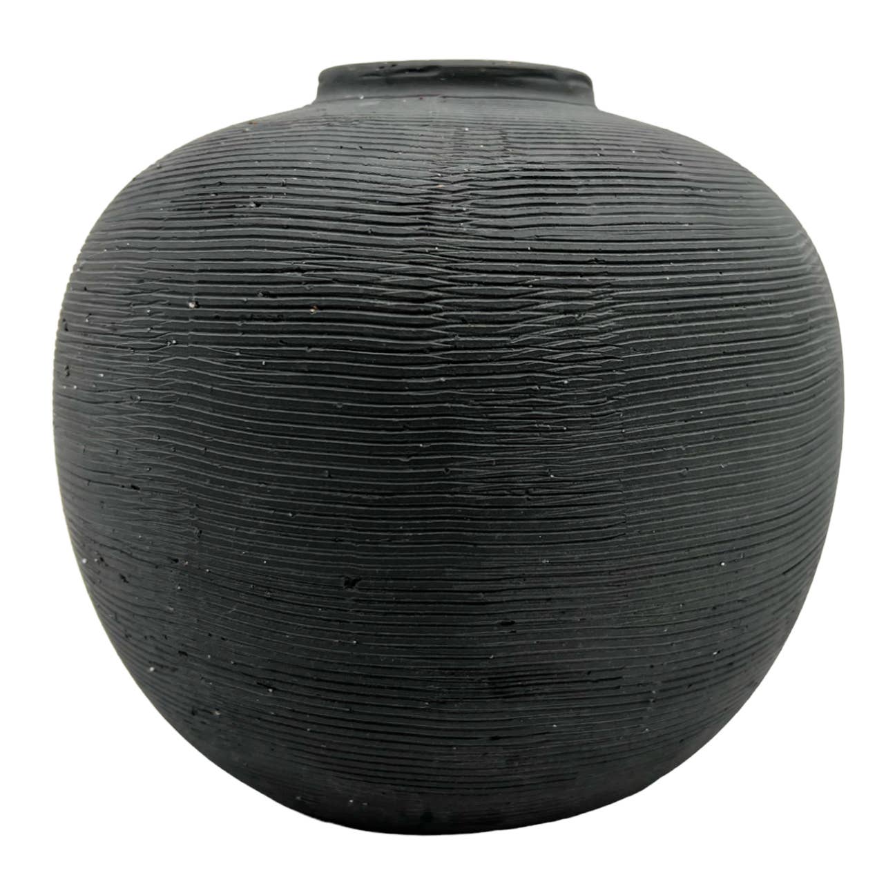 7" High Modern Ceramic Vase in Gray