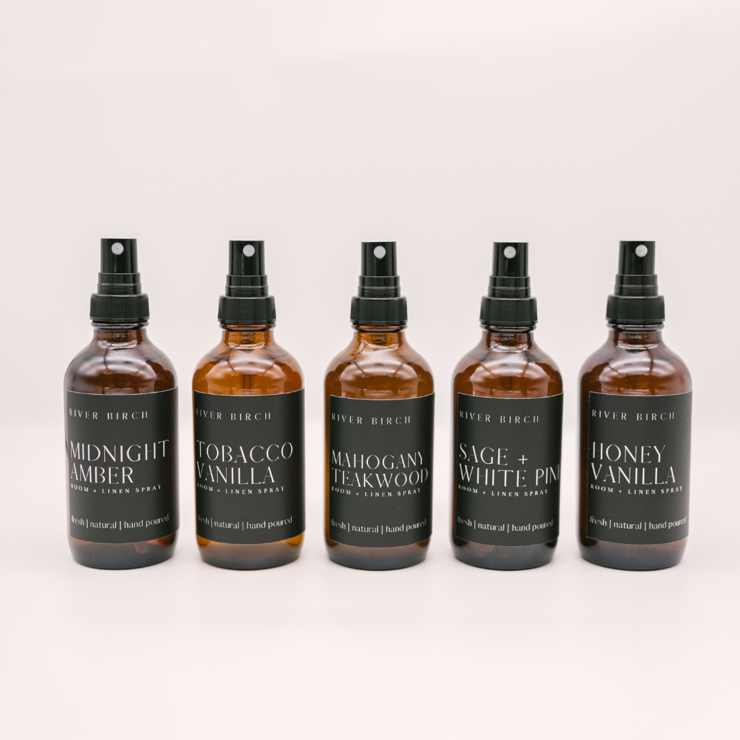 Sage + White Pine - 4 oz Amber Glass Room + Linen Spray