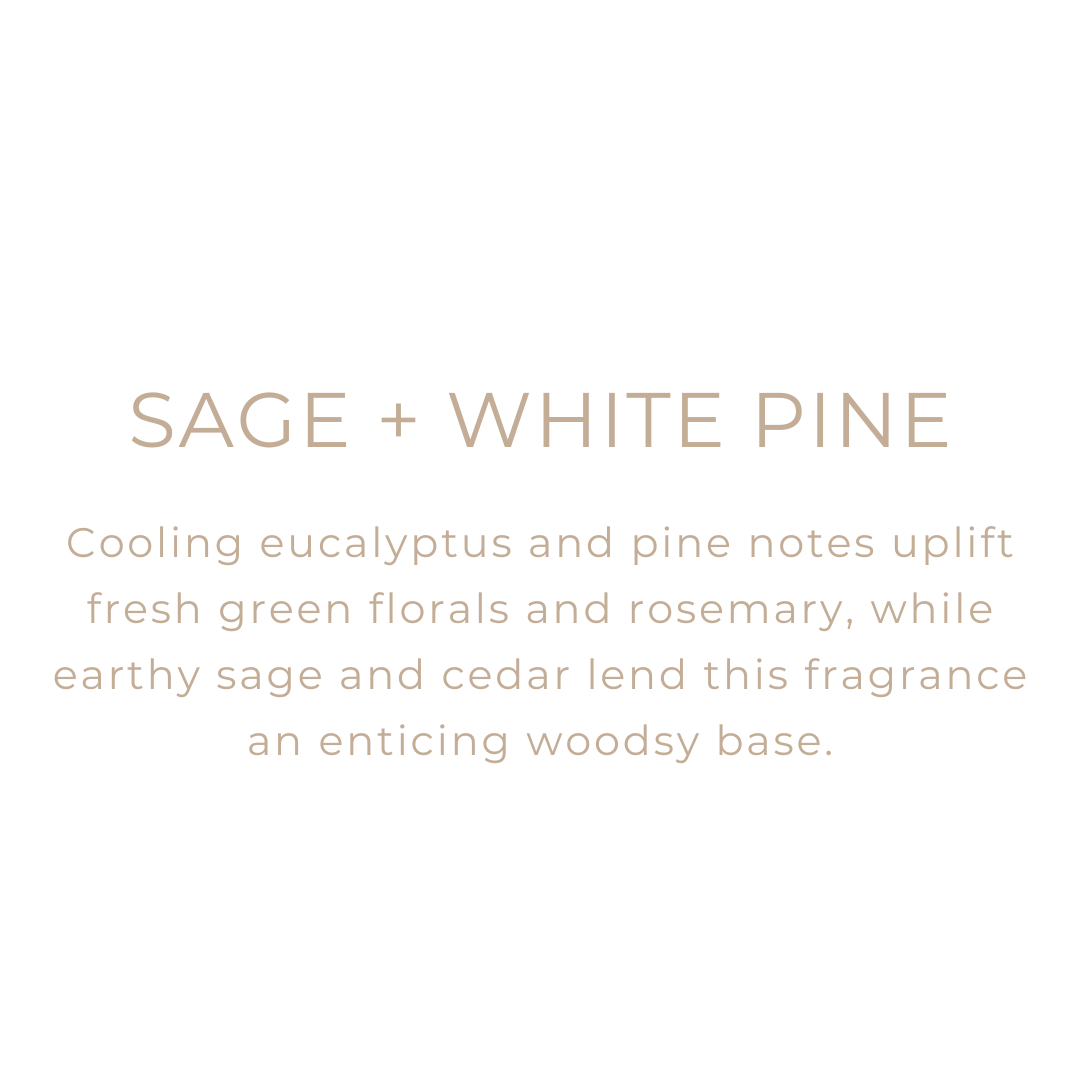 Sage + White Pine - 4 oz Amber Glass Room + Linen Spray
