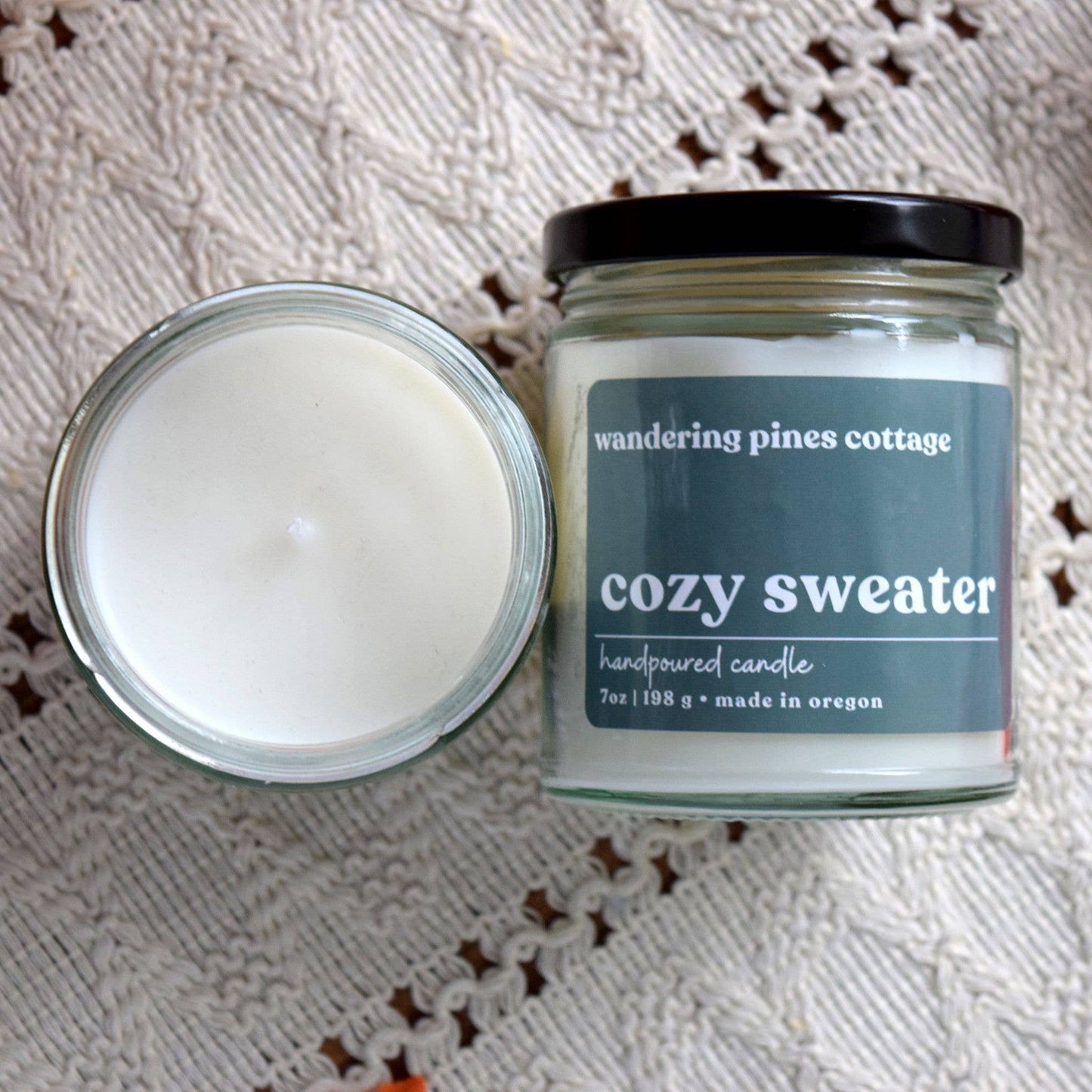 Cozy Sweater Fall Candle - 7 oz Glass Jar Candle