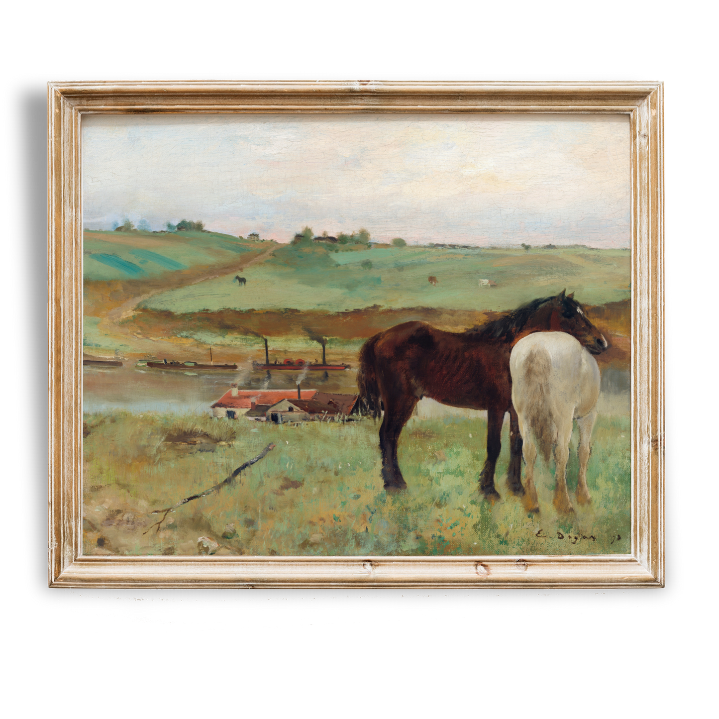Vintage Western Horse Painting | Desert Wall Art