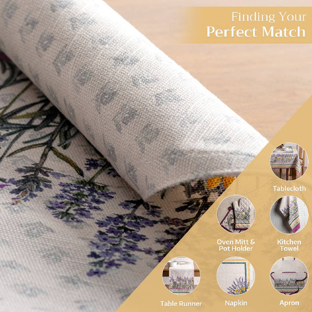 Fanny Lavender 100% Cotton Placemats 13" X 19" - Set Of 4