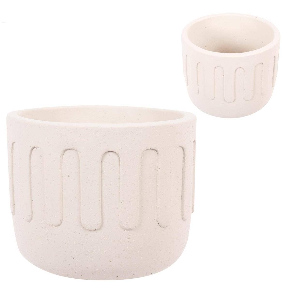 Stieg Concrete Planter, 7"D/6"D/5"D