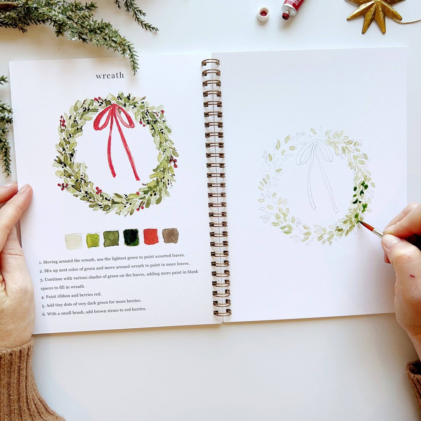 Emily Lex Studios Christmas watercolor workbook