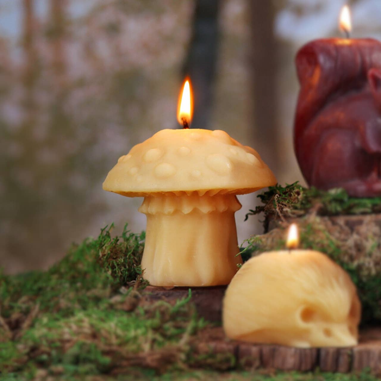 Beeswax Mushroom Candle