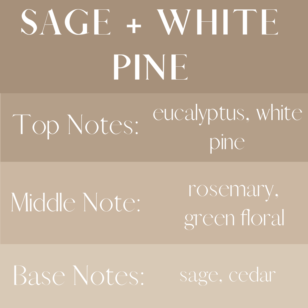 Sage + White Pine - 4 oz Amber Glass Room + Linen Spray