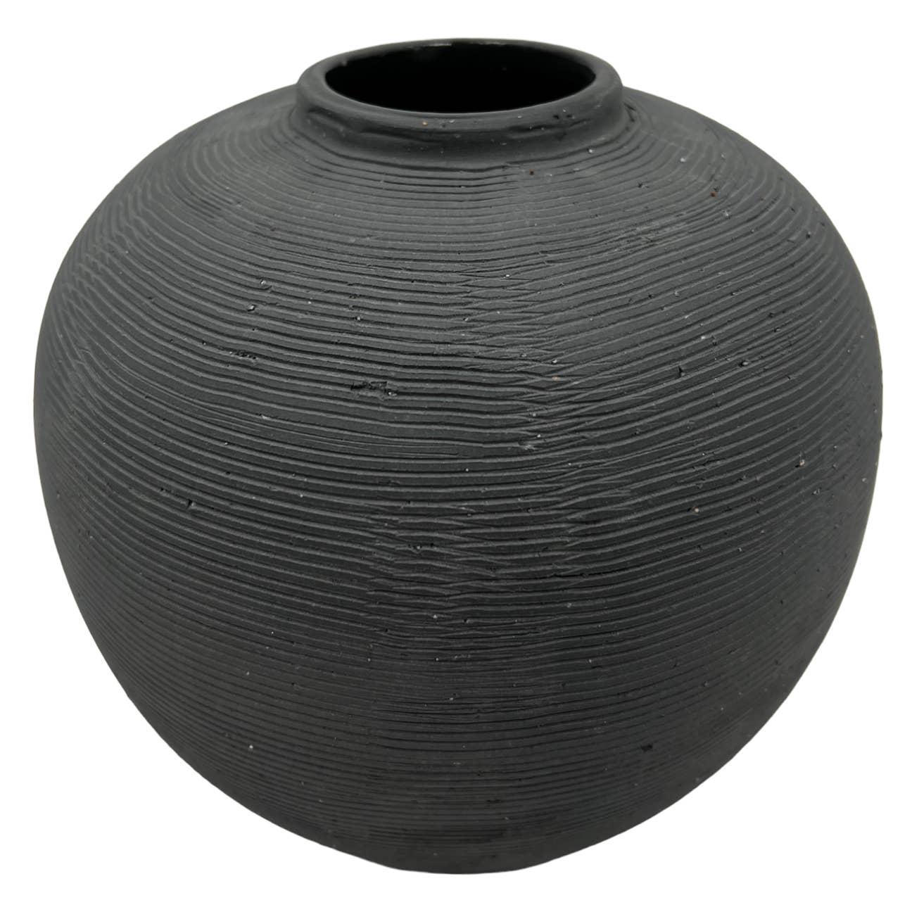 7" High Modern Ceramic Vase in Gray