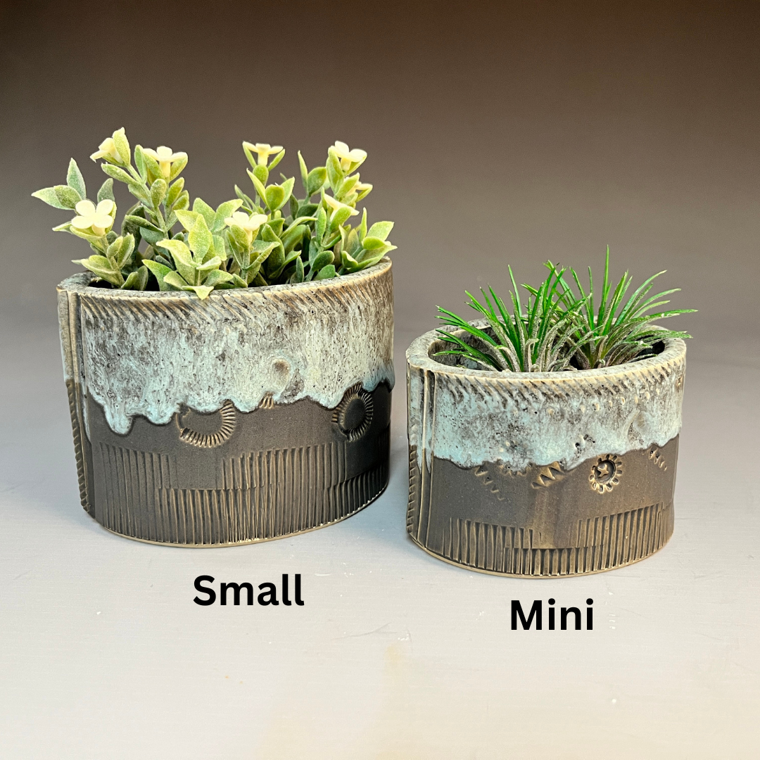 Macone Clay / Spooner Creek Green Mini Planter Stoneware