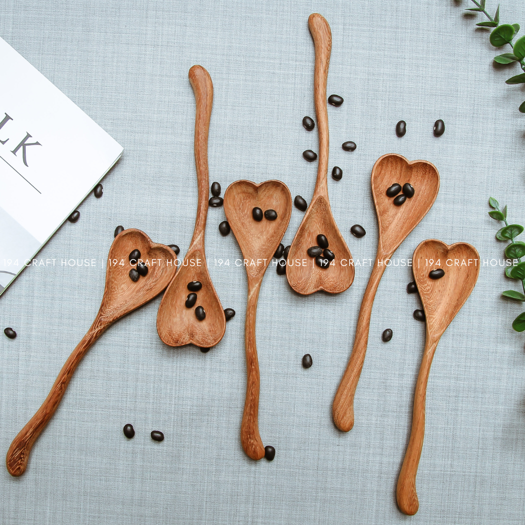 Wiggly Heart-Shaped Wooden Spoon - Home Decor and Gifts