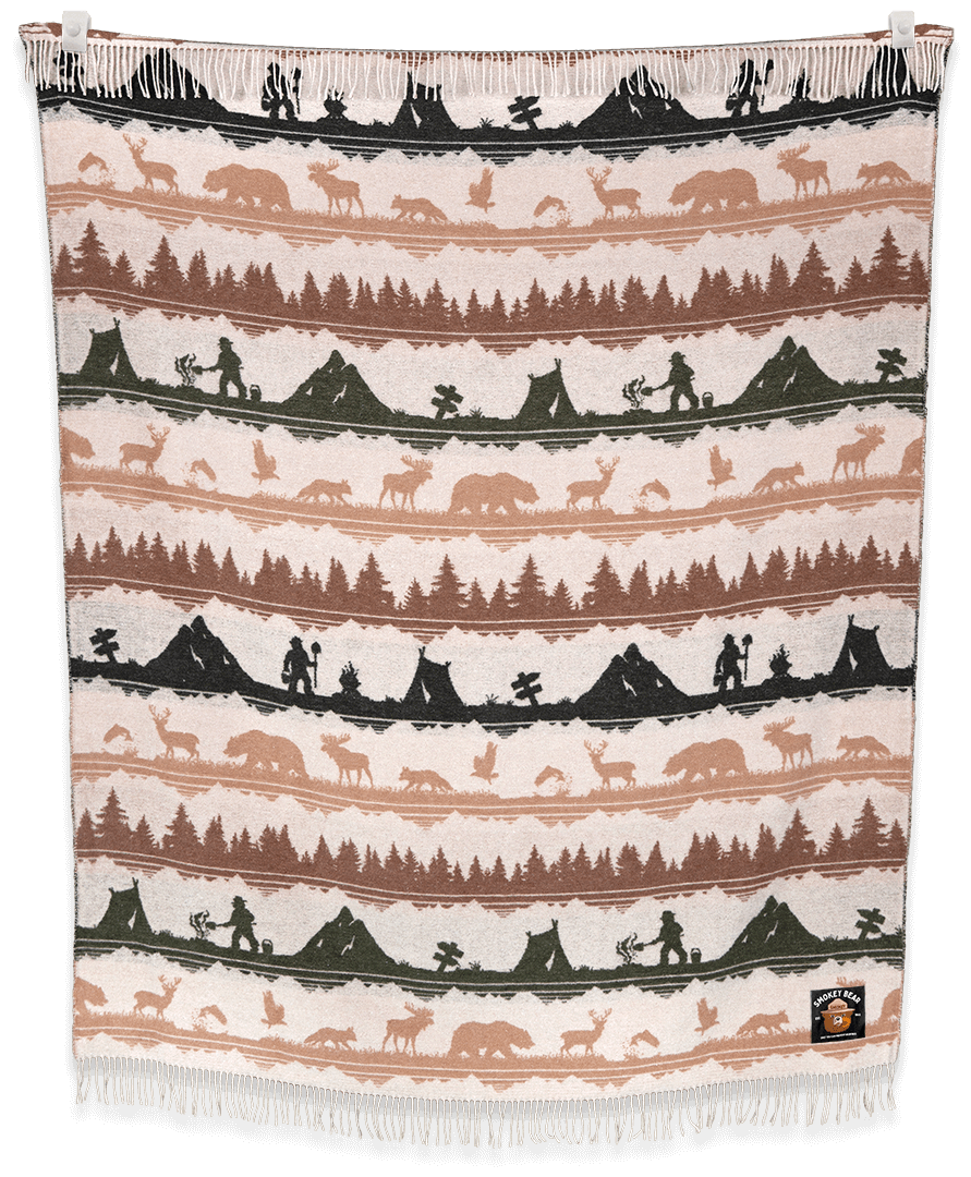 SACKCLOTH & ASHES WOOL BLANKET Smokey Bear Ranger