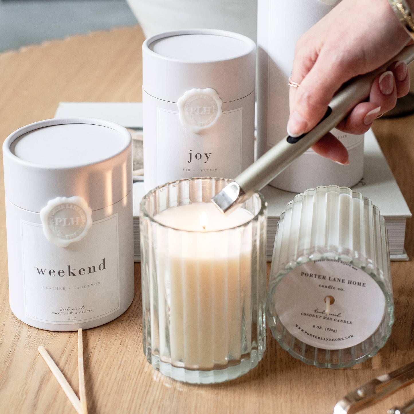 GRACE | Sea Salt + Sage Fluted Coconut Wax Candle