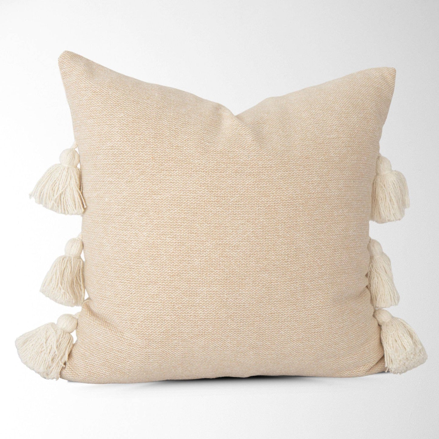 Coraline Textured Pillow Cover with Side Tassels